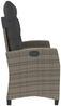 vidaXL Gartenbank Verstellbar mit Kissen Grau Poly Rattan 368228 Bild 4