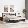 vidaXL Metallbett ohne Matratze Räuchereiche 180x200 cm 3325109 Bild 4