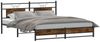vidaXL Metallbett ohne Matratze Räuchereiche 180x200 cm 3325109 Bild 3