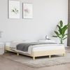 Einzelbettgestell Design für Erwachsene ohne Matratze Creme 120x190 cm Stoff d4282e Bild 2