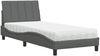 vidaXL Bett mit Matratze "Hanko" Dunkelgrau 90x200 cm Stoff 3310504 Bild 2