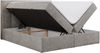 Boxspringbett mit Kopfteil und Topper, Doppelbett - RICO - 180x200cm - Hellgrau Stoff - H4 Bild 4