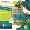 KESSER Gartenbank Polyrattan Gartensofa 4-in-1 mit Liegefunktion & Verstell-Funktion (Gartencouch mit Sitzkissen & Rückenkissen Extra Dicke & Weiche Polster), Balkon-Sofa Wetterfest für Garten, Balkon & Terrasse Bild 2