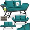 KESSER Gartenbank Polyrattan Gartensofa 4-in-1 mit Liegefunktion & Verstell-Funktion (Gartencouch mit Sitzkissen & Rückenkissen Extra Dicke & Weiche Polster), Balkon-Sofa Wetterfest für Garten, Balkon & Terrasse Bild 1