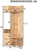 Merax Kompaktgarderobe mit Spiegel und Sitzbank, Flurgarderobe mit Schuhschrank und Haken, Kleiderhaken, Kompaktgarderobe, Flurmöbel Set, Flurgarderobe, Natur Bild 4