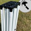 Faltpavillon 3x6 m (inkl. 3 Seitenwände) – Robuste Stahlkonstruktion und Plane 330 g/m². - mit 3 Wänden - Grün Bild 3