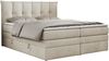 Boxspringbett 7-Zonen Taschenfederkernmatratze und Topper - PREMIUM-10-KING - 120x200cm - Beige Velours - H3 Bild 3