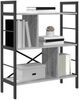 vidaXL Bücherregal Graues Sonoma 75 x 30 x 91 cm Holzwerkstoff 883973 Bild 3