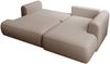 Selsey ''Ovo Mini' Eckschlafsofa rechtsseitig mit Stauraum, Easy-Clean-Samtbezug, beige, 93 x 238 x 156 cm Bild 4