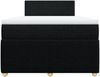 vidaXL Boxspringbett mit Matratze Schwarz 120x190 cm Stoff 3287390 Bild 4