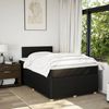 vidaXL Boxspringbett mit Matratze Schwarz 120x190 cm Stoff 3287390 Bild 3