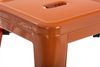 Hocker FULDA 4er Set - 40 x 40 x 46 cm, Metall, Orange | Küchenhocker Esszimmerhocker Stapelhocker Bild 5