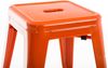 Hocker FULDA 4er Set - 40 x 40 x 46 cm, Metall, Orange | Küchenhocker Esszimmerhocker Stapelhocker Bild 3