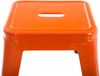 Hocker FULDA 4er Set - 40 x 40 x 46 cm, Metall, Orange | Küchenhocker Esszimmerhocker Stapelhocker Bild 4