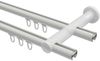 Innenlauf-Gardinenstangen-Set Platon Santo 100 cm, 2-läufig, 20 mm Ø Weiß Bild 3