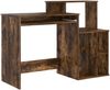 vidaXL Schreibtisch mit Regal Geräucherte Eiche 120,5 x 44 x 88,5 cm 869478 Bild 2