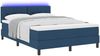 vidaXL Boxspringbett mit LED-Lichtleisten Blau 140 x 190 cm Stoff 3342211 Bild 3