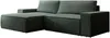 Vente-unique - AMELIA Sofa SamtStoff Grün - B 160 cm x H 85 cm x L 267 cm Bild 3