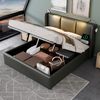 Polsterbett 160x200 cm aus PU mit Bettkasten und Leselampe mit Ladefunktion – modernes Stauraumbett Bild 3