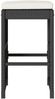 vidaXL Garten-Barhocker mit Kissen 4 Stk. Schwarz Poly Rattan 368689 Bild 4
