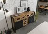 Sideboard Mango 150x45x90 natur klar lackiert / Metall schwarz BLACKBURN #110 Bild 2