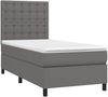 vidaXL Boxspringbett mit Matratze Grau 90x190 cm Kunstleder 3142819 Bild 3