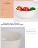 ABC Große, massive Bambusschüssel mit Abtropfgestell, Salatschüssel - Set, für Salate und Desserts Bild 5