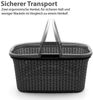 BigDean Wäschekorb mit Henkel 35L Rattan Design – Wäschewanne Made in Germany Bild 4
