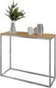 AX LIVING Konsole für Flur Lortie 100 cm Wotan Eiche Chrom-Gestell Bild 2