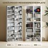 HOMCOM CD-Regal CD-Ständer für bis zu 640 CDs oder 360 DVDs oder 430 Blurays, CD DVD Blueray Regal 1-tlg, fürs Wohnzimmer 24 x 175 cm Weiß Bild 4