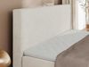 Boxspringbett mit Multipocket-Matratze und Topper, Doppelbett, Struktur dekostoff, Polsterbett mit Bettkästen - JAGUAR - 200 x 200 cm - Weiß Struktur - H4 Bild 4