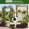 COSTWAY Blumenkasten (1 St), 2in1 Rosenbogen mit 2 Pflanzkästen, Gartenbogen auf Rollen Bild 3