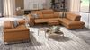 Sofanella Wohnlandschaft Lederbezug Vienna Leder Eckcouch in Creme S: 282 x 233 Breite x 112 Tiefe Bild 4