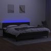 Boxspringbett mit Matratze & LED Stoff Schwarz 200x200 cm, Härtegrad: H2 [3133503] Bild 4