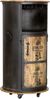 Weinbar MAGNE - Mangoholz Braun 115x60x60cm | Weinschrank Weinregal Minibar Wohnzimmer Bild 2