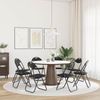 vidaXL Klappstuhl 8 pcs Schwarz 48 x 43,5 x 81 cm Kunstleder 42029067 Bild 4