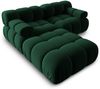Micadoni Modulares Sofa Bellis 3-Sitzer mit flachem Modul Samt Bluvel Flaschengrün Bild 3