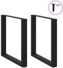 vidaXL Esstischbeine U-Form 2 Stk. Schwarz 90x(72-73) cm Stahl 4013192 Bild 3