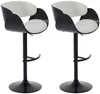 Vente-unique - JELSA Barhocker Stoff SchwarzWeiß - B 51 cm x H 112 cm91 cm x L 53 cm Bild 2