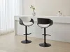 Vente-unique - JELSA Barhocker Stoff SchwarzWeiß - B 51 cm x H 112 cm91 cm x L 53 cm Bild 1