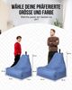 PATCH HOME Lounge Sessel Sitzsack– XL – Blaugrau, bequemer Sitzsack aus Luxus-Polyester-Gewebe, bereits befüllt Bild 3