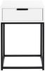 Nachtkonsole >52383< mit Schublade, schwarz, weiß - 40x60x28cm (BxHxT) Bild 3
