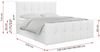 Boxspringbett, mit Fußteil, 2 Bettkästen - PREMIUM-11 - 160x200cm - Weiß Kunstleder - H3 Bild 5