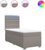 vidaXL Boxspringbett mit Matratze Taupe 90x200 cm Stoff 3292689 Bild 2
