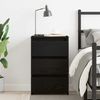 vidaXL Nachttisch Schwarz Eichen-Optik 40 x 35 x 62,5 cm Holzwerkstoff 862613 Bild 4