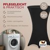 DETEX® Stehtischhusse 5er Set Schwarz 70-75cm Verstärkter Fußbereich 30°C Waschbar Stehtisch Hussen Stretch Überzug Bild 5