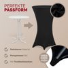 DETEX® Stehtischhusse 5er Set Schwarz 70-75cm Verstärkter Fußbereich 30°C Waschbar Stehtisch Hussen Stretch Überzug Bild 3
