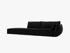 Micadoni Sofa Kaelle 4-Sitzer Links Samt Bluvel Schwarz Bild 2