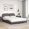 vidaXL Bettgestell mit LED ohne Matratze "Zadar" Grau 160x200 cm 3214120 Bild 4