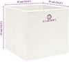 vidaXL Aufbewahrungsboxen 4 Stk. Weiß 32x32x32 cm Stoff 288349 Bild 5